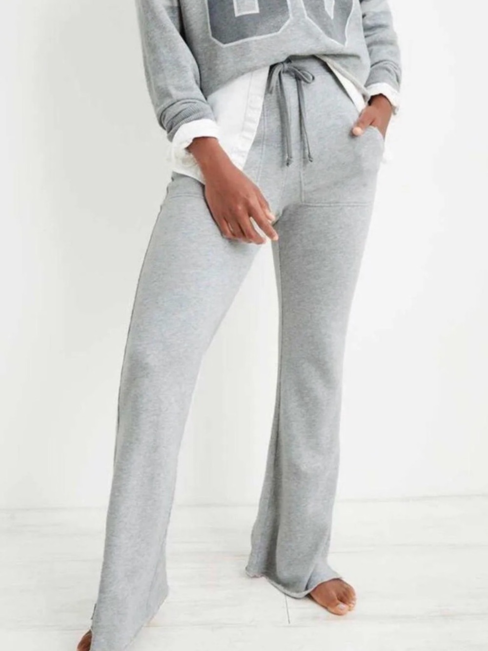 Aerie Weekend Kick-It High Waisted Flare Pant size Small 100% cotton